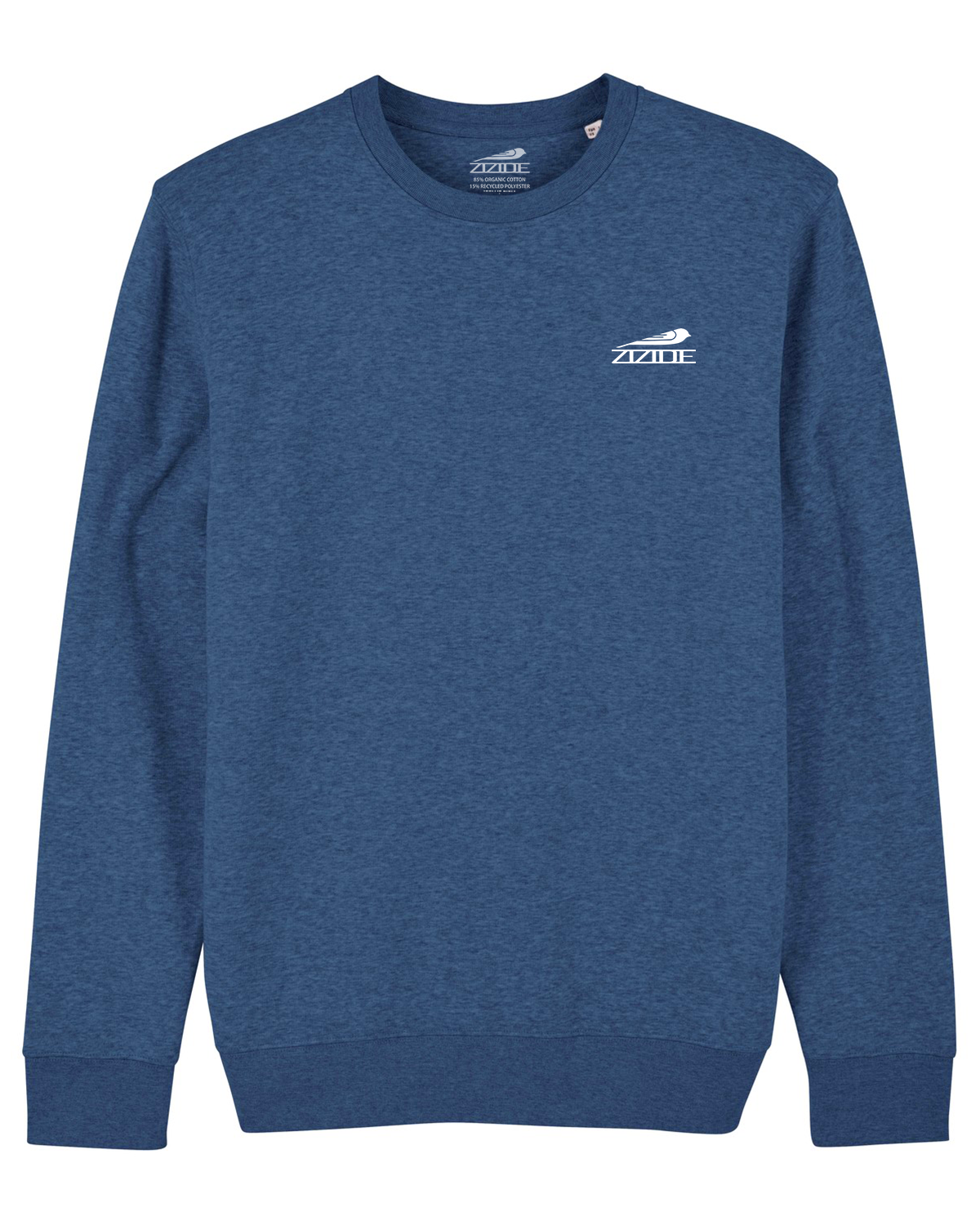 Sweater - Logo am Herzen White | Heather Blue